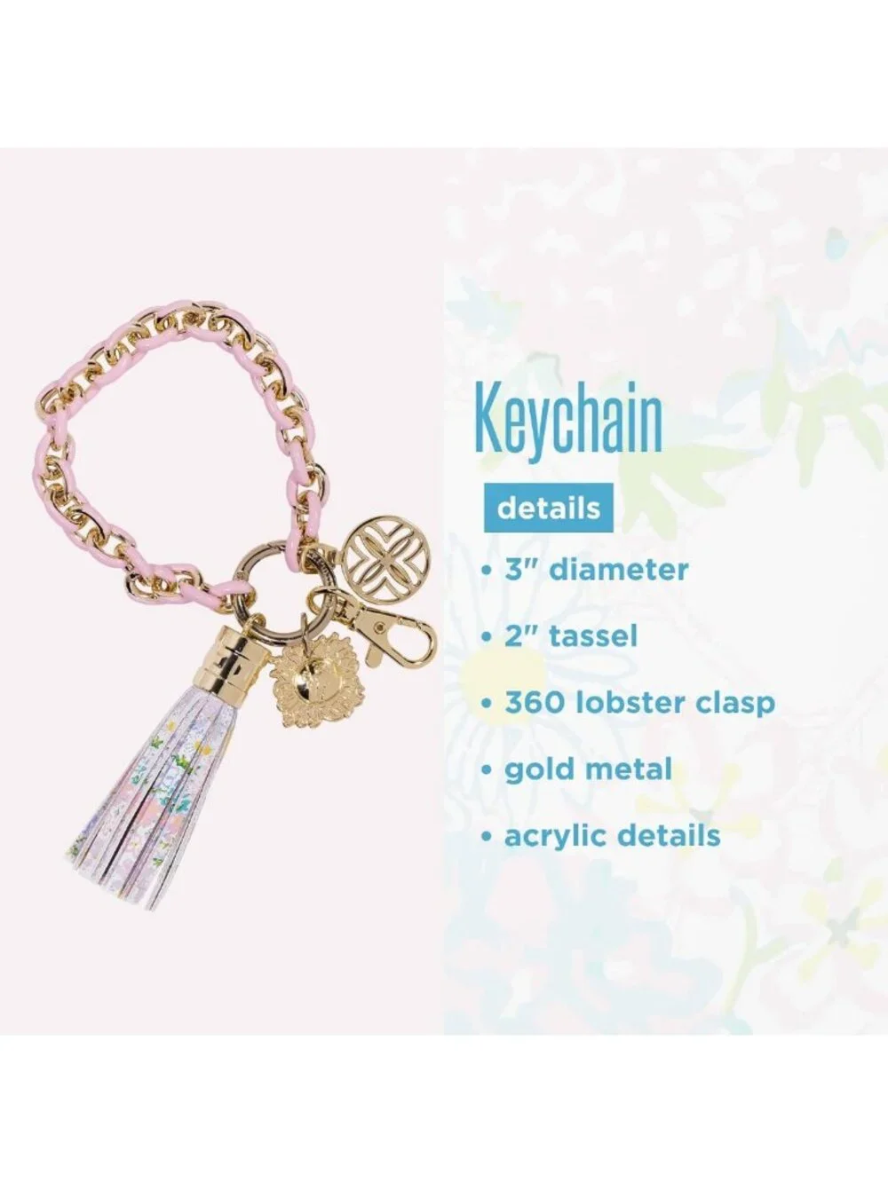 Chic Chain Link Keychain Bracelet with Tassel | Cute Wristlet Key Ring for Women